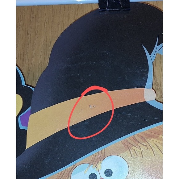 Vtg Current Jointed Scarecrow Halloween Fall Die Cut 32 Inch - Picture 8 of 8